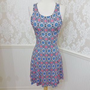 One Clothing Geometric Shape Print Sundress Dress Juniors Size Medium